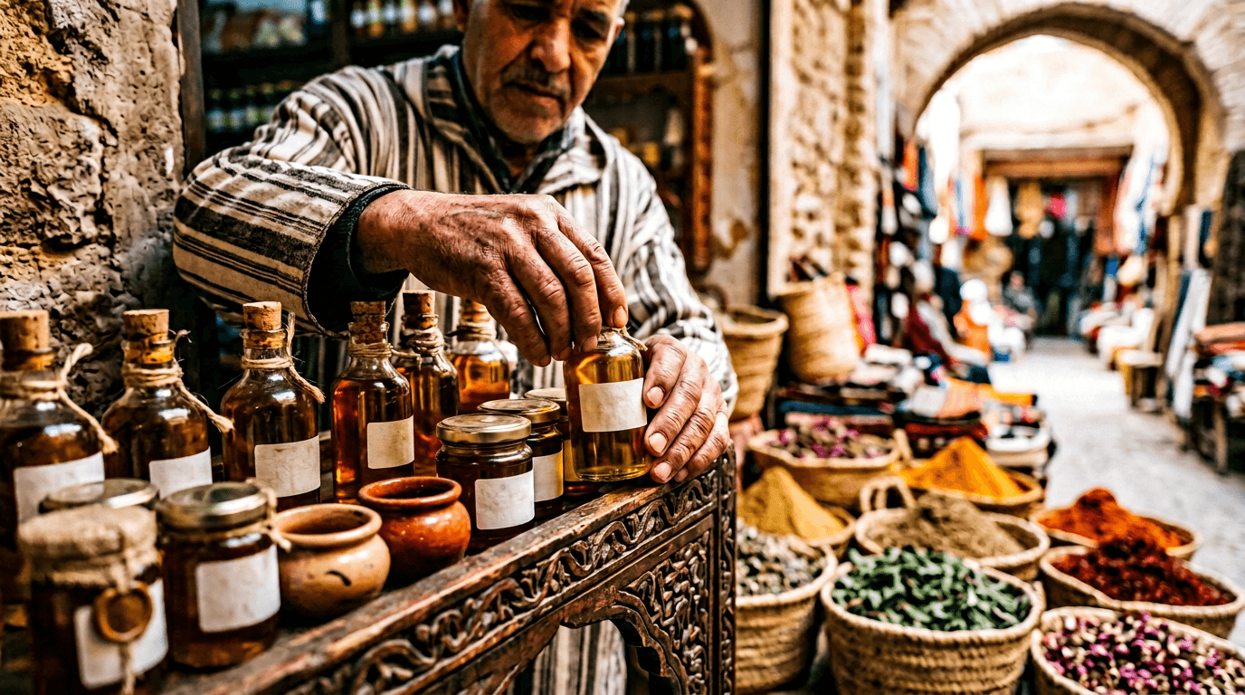 Artisan du terroir marocain dans son atelier