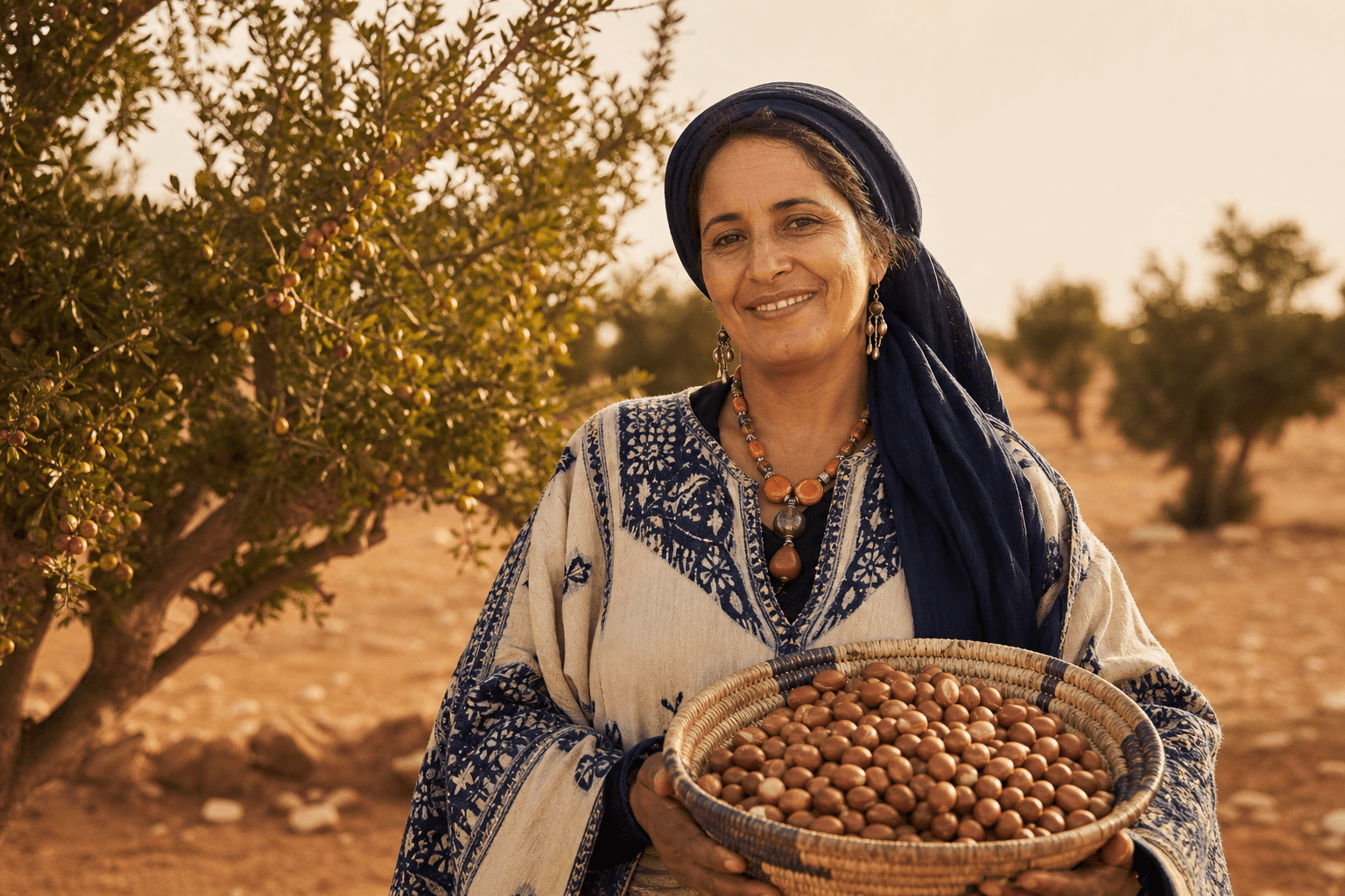 Productrice marocaine dans une coopérative d'argan
